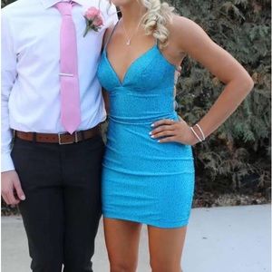 Sherri Hill Homecoming Dress. Worn once. Peacock Blue